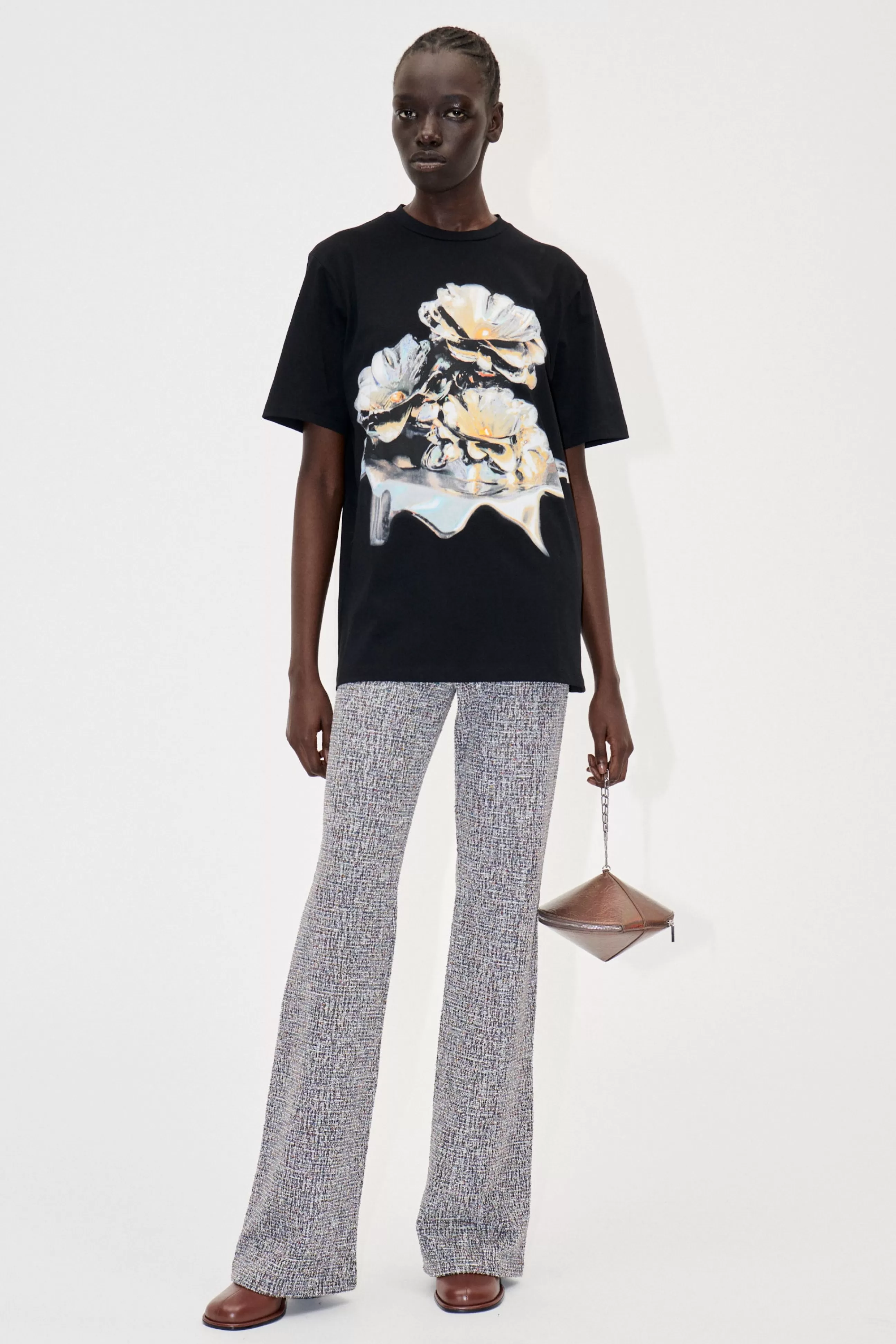 STINE GOYA Margila T-shirt - Metalized Peonies